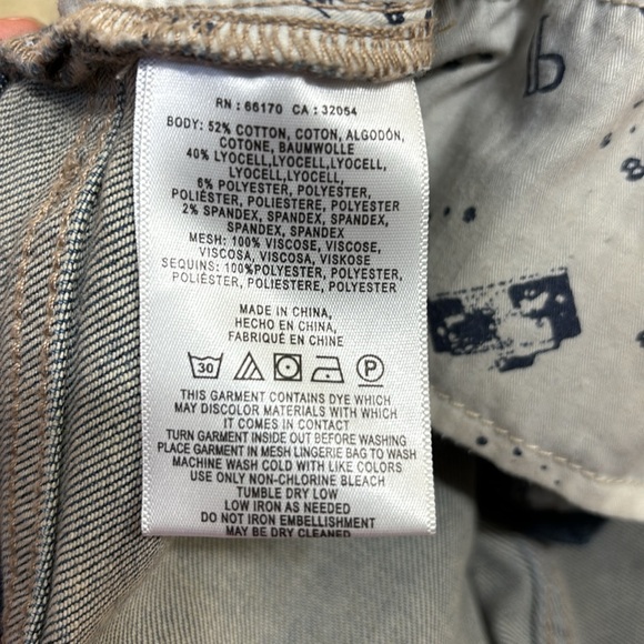 Pilcro and the Letterpress Wide Leg Crop High Waisted Denim Jeans Size 29 - Picture 13 of 13